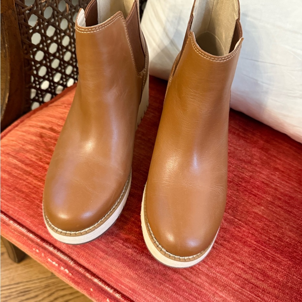 Cole Haan Tan Leather Ankle Booties